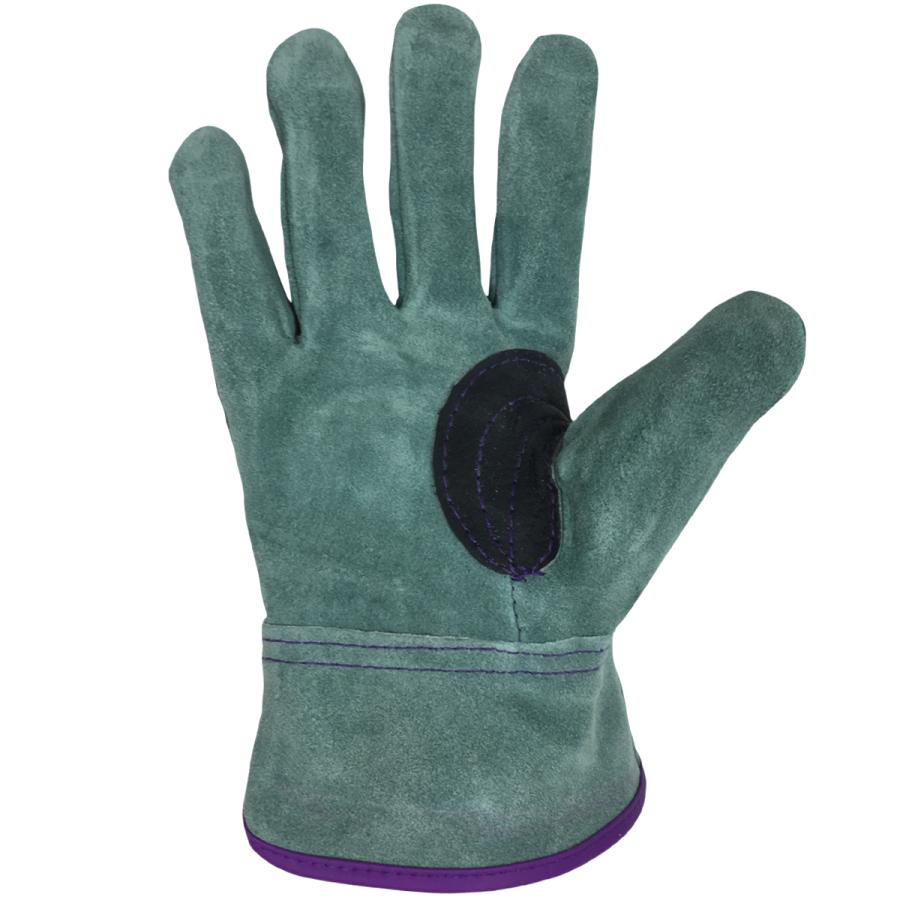 ACE ACE GLOVE 内綿付き牛床革手袋 オイル加工 外縫い 親指アテ付