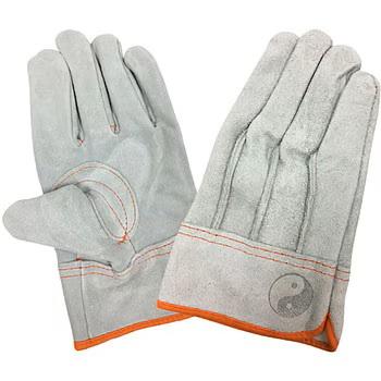 ACE ACE GLOVE 内綿付き牛床革手袋 オイル加工 外縫い 親指アテ付