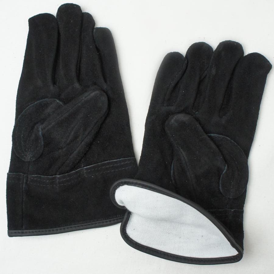 ACE ACE GLOVE 内綿付き牛床革手袋 オイル加工 外縫い 親指アテ付