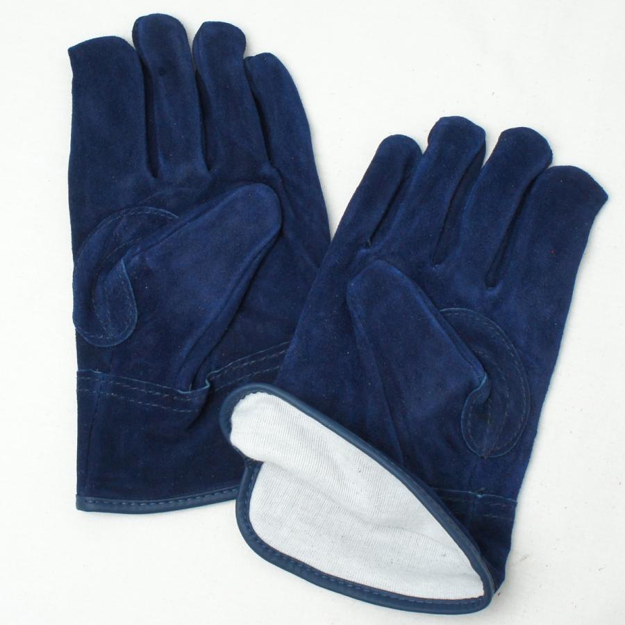ACE ACE GLOVE 内綿付き牛床革手袋 オイル加工 外縫い 親指アテ付