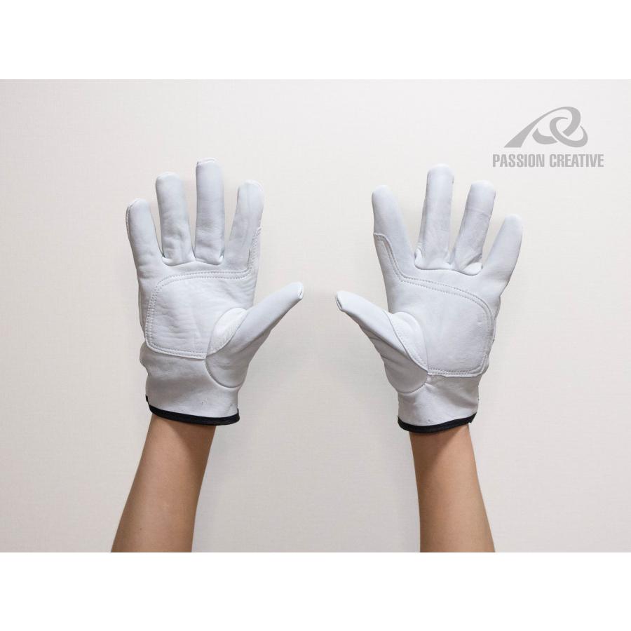 羊革 作業用手袋 アテ付き 袖口マジック L/LL｜柔軟・高耐久 プロ仕様