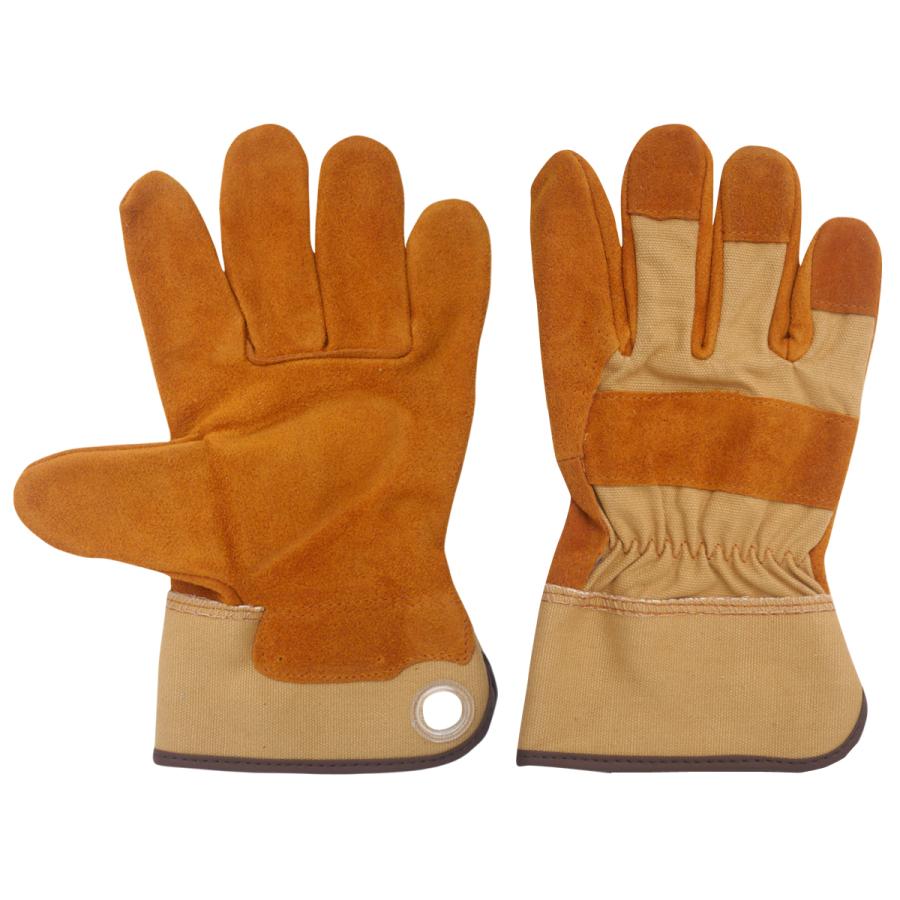 ACE ACE GLOVE カラー帆布手袋 ハトメ付 牛床革オイル×綿帆布 AG9541