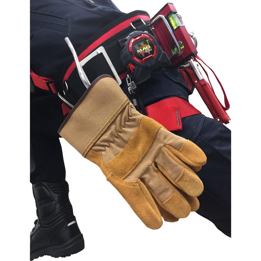 ACE ACE GLOVE カラー帆布手袋 ハトメ付 牛床革オイル×綿帆布 AG9541