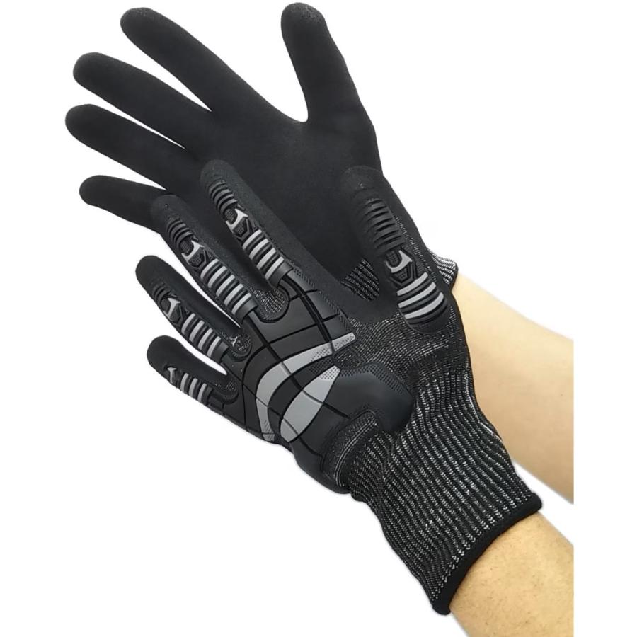 耐切創手袋 ナックルアーマー C4｜EN388:4442CP｜TPR衝撃保護 ニトリル