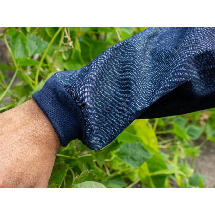 デニム腕カバー ジャージ付 FREEサイズ 綿×ポリエステル インディゴ