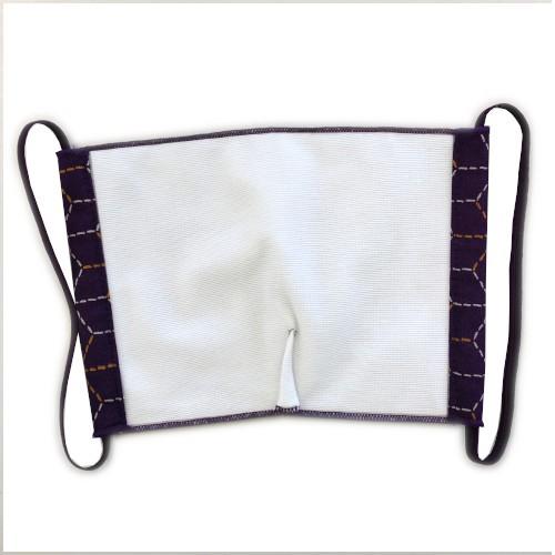 日本製 和柄マスク 布マスク 麻の葉柄 男女兼用｜軽量8g 吸湿速乾 内側ナイロン 綿素材 ブラック/パープル/ベージュ おしゃれ洗えるマスク 爆買 |  | 04