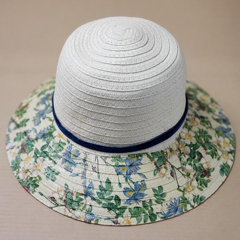 麦わら帽子 ハンドメイド デコラティブハット 白バラと青い花柄 ベビーピンクのフェアリー柄 クラフト工房 メアリーアン 石黒直子 コレクション K 06 036 Technical Sport Passo 通販 Yahoo ショッピング