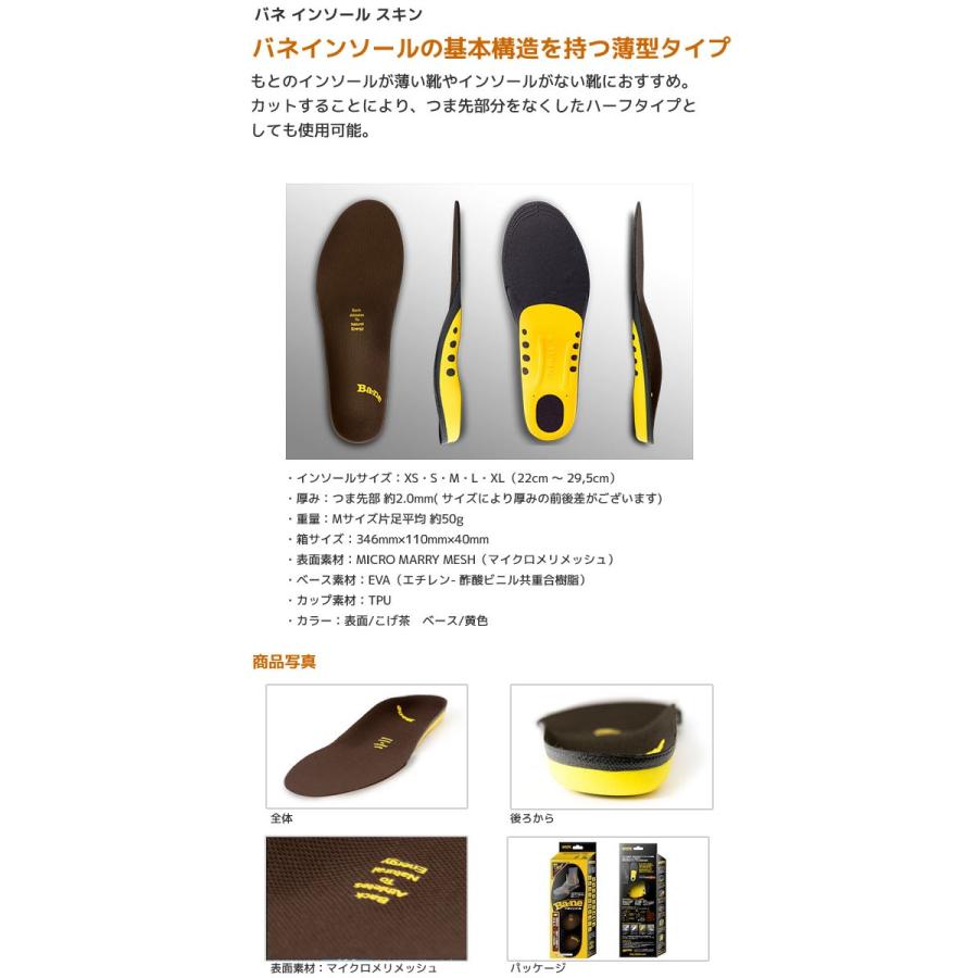 バネ インソール スキン バネインソールの基本構造を持つ薄型タイプ