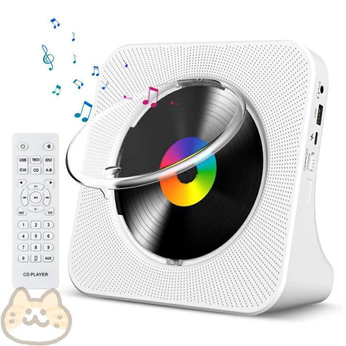 CDプレーヤー bluetooth 充電式 給電式 ポータブルCDプレーヤー 卓上