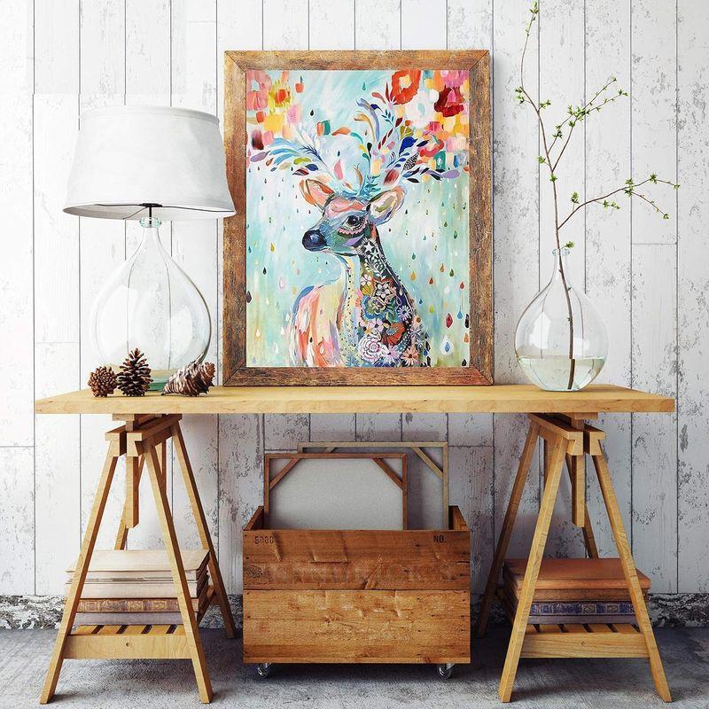 ジグソーパズル 1000ピース 鹿 パズル 絵画 自然 動物 70×50cm 1000ピース ジグソーパズル 彩色鹿 パズル 絵画 自然 動物