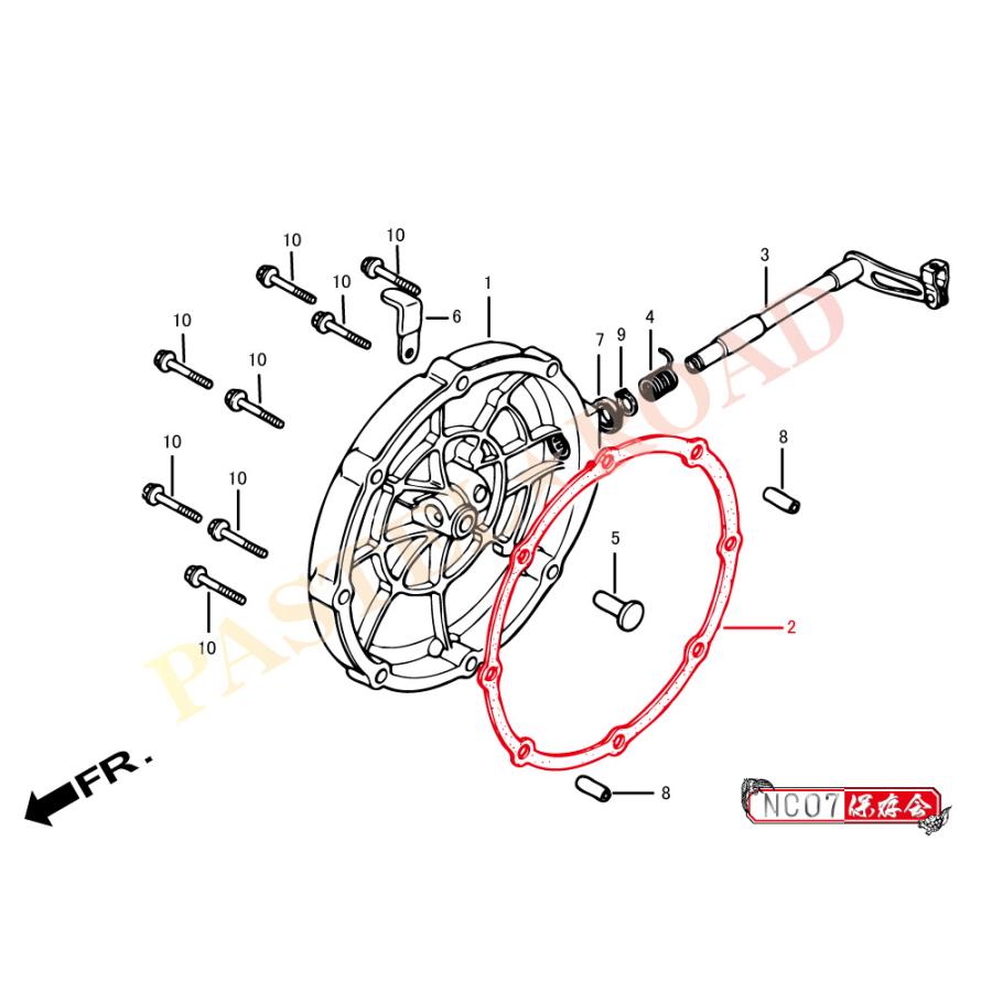 CBX400F クラッチカバーガスケット パステルロード 11059 : パステル