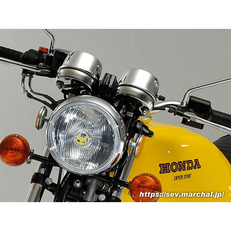 ■マーシャル888ドライビングランプ クリアーレンズ メッキケース　CB400F　CB250T他 (800-8204)｜pastelroadshop