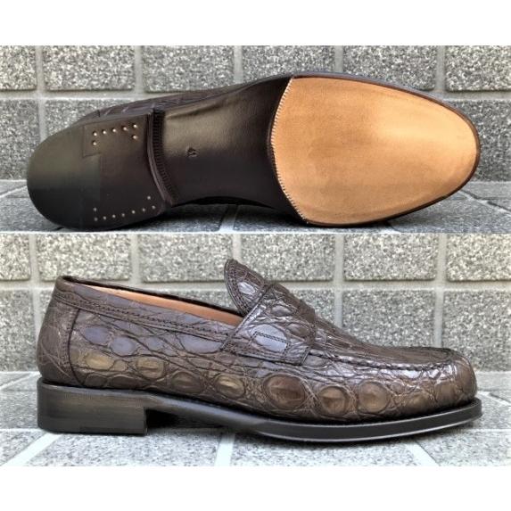 【訳あり品】 Flli.Giacometti FG543 フラテッリジャコメッティ　カイマンワニ　ローファー 【TMF3706841702】(135520円)