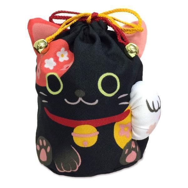 巾着 招き猫 黒 1枚入お弁当 袋 きんちゃく かわいい ギフト お弁当グッズ お正月 ニューイヤー Spa08 1 Spa08 1 ペーストリートyahoo 店 通販 Yahoo ショッピング