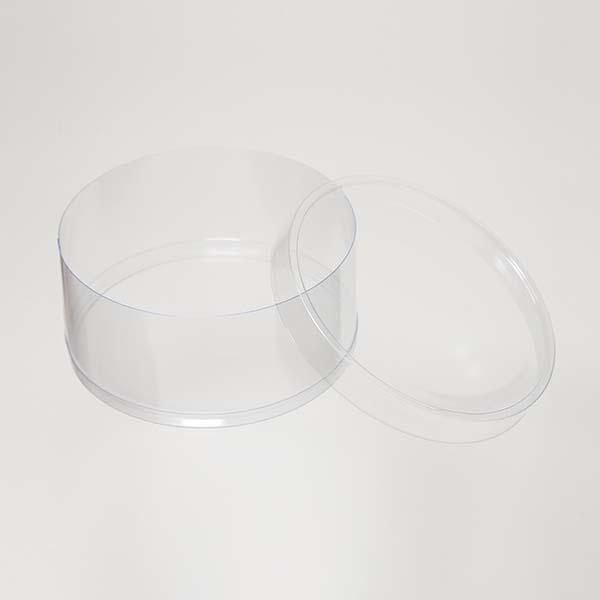 LINE登録で10%OFFクーポン】PVC 円筒ケース (透明) φ100×H45mm 20個入