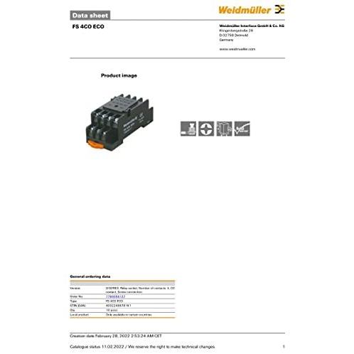 リレーソケット 端子台 FS4COECO ワイドミュラー 14ピン ネジ端子台 オムロンPYFZ14 PYF14A 互換製品 MYリレーなど Weidmuller｜pastyled-store｜07