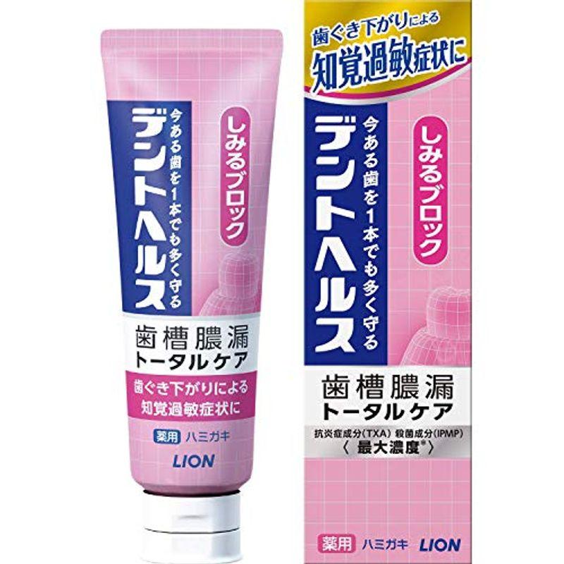 《セット販売》 ライオン デントヘルス 薬用ハミガキ しみるブロック (85g)×5個セット 歯槽膿漏 トータルケア 歯みがき 医薬部外品｜pasworksn｜02