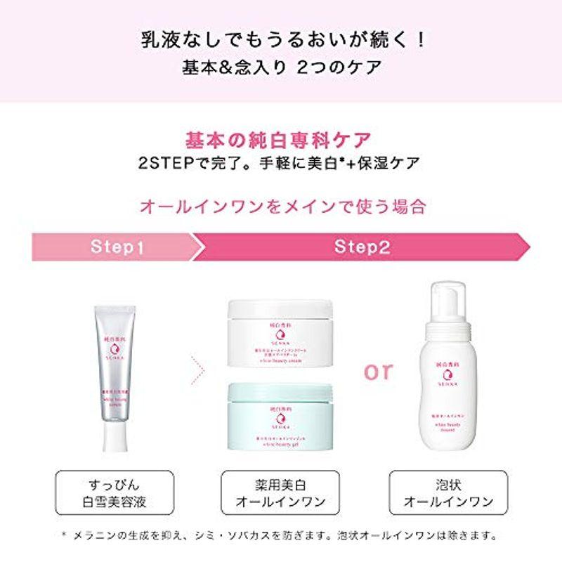 純白専科 すっぴん潤い泡 泡状美容液 ノンオイリー オールインワン 150ml｜pasworksn｜06