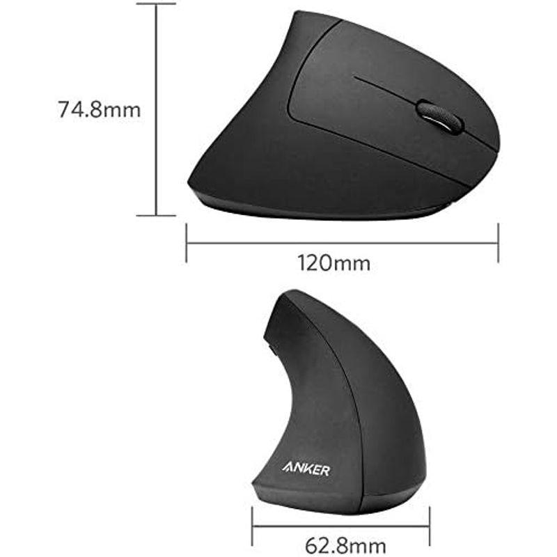 Anker 2.4G ワイヤレスマウス (縦型 無線マウス) 800 / 1200 / 1600 DPI 5ボタン 光学式 エルゴノミクスデ｜pasworksn｜04