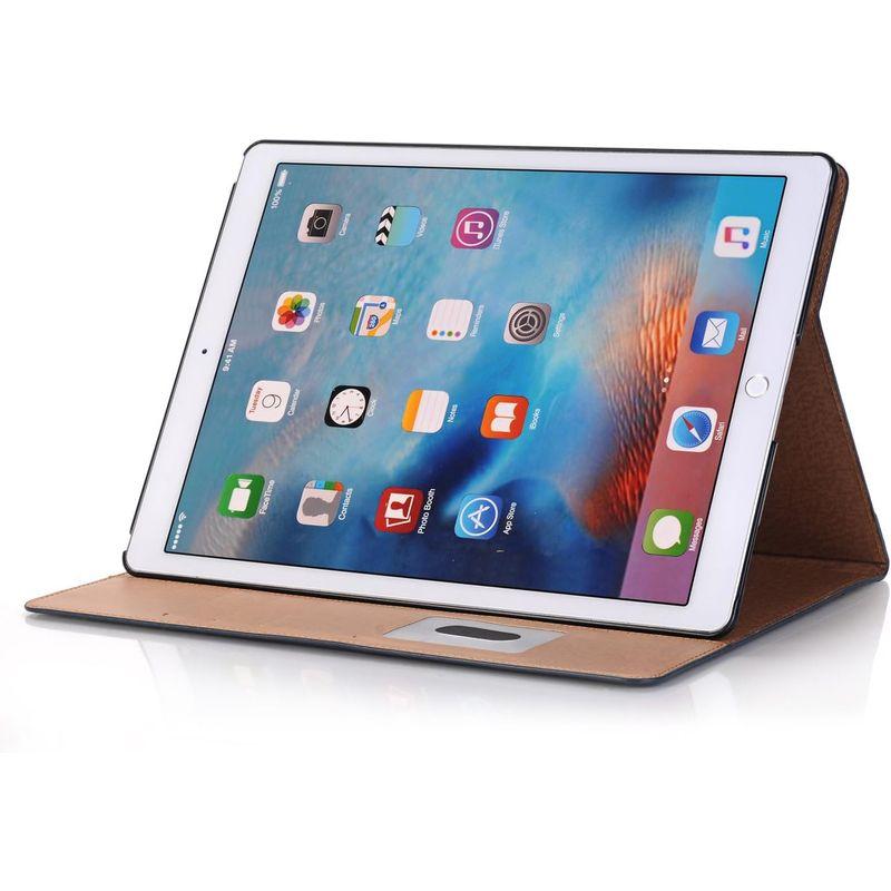 iPad Pro 12.9インチ ケース 初代、第2世代対応 人造皮革製 スリープ機能付きカバー - ブルー｜pasworksn｜03