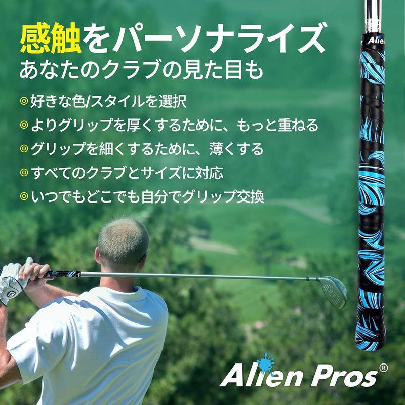 Alien Pros ゴルフラッピングテープ（3個セット）青い波 - 革新的なゴルフクラブグリップソリューション-1分以内に、新しいグリップ｜pasworksn｜02
