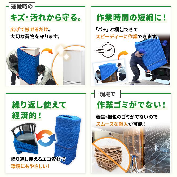 梱包材／養生資材) エコパット160-3L 〈ソフトゴム仕様〉 物流用品 
