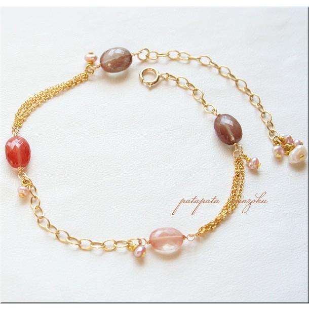 アンデシン ブレスレット ゴールド ハンドメイド : パタパタ民族