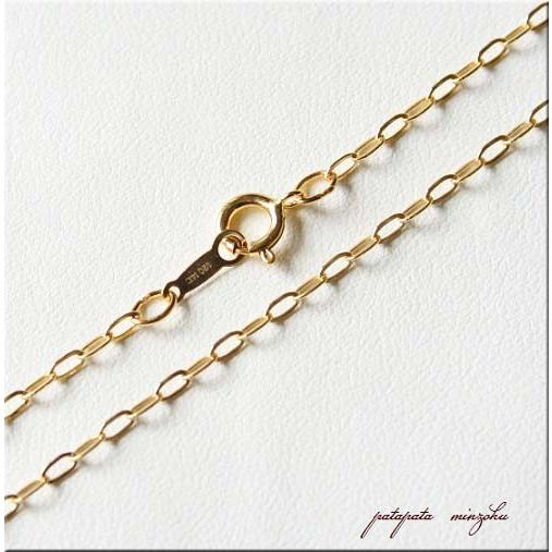 平 ロング アズキ チェーン ゴールドフィルド 1.7mm 45cm 14kgf 14k