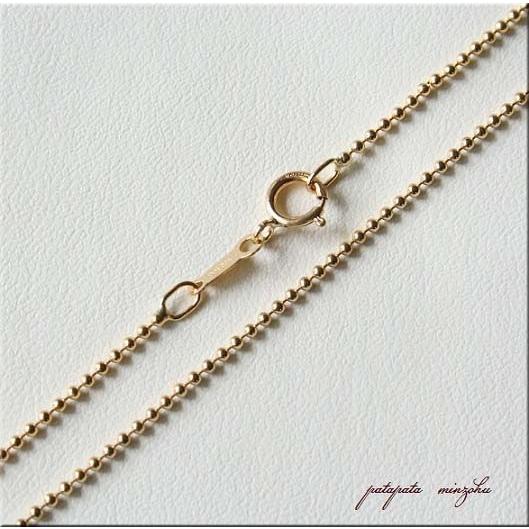 ボールチェーン ゴールドフィルド 1.2mm 40cm 14kgf 14k ゴールド