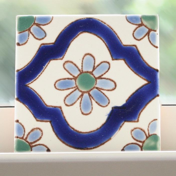 チュニジアタイル 1D2 手描き タイル S チュニジア モロッコ