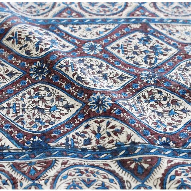 イスファハン更紗 ランチマット ボルドー テーブルクロス パープル