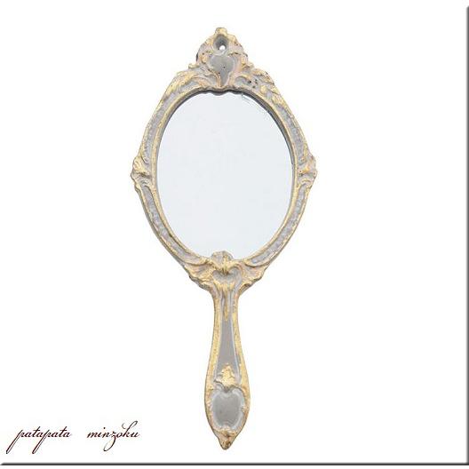 手鏡 デコラティブ グレー アンティーク調 ハンドミラー K42r パタパタ民族 通販 Yahoo ショッピング