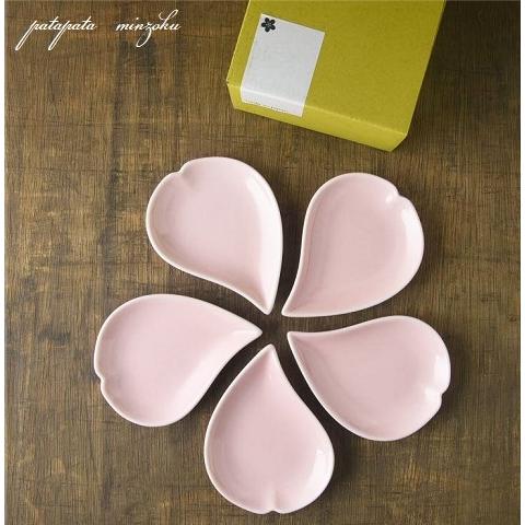 美濃焼 さくらひとひら 11cm セット 豆皿 ピンク 陶器 桜 カトラリー
