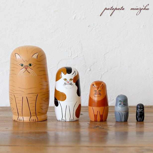マトリョーシカ 猫 NEIN MARKE / ナインマーケ 小物入れ オブジェ ねこ