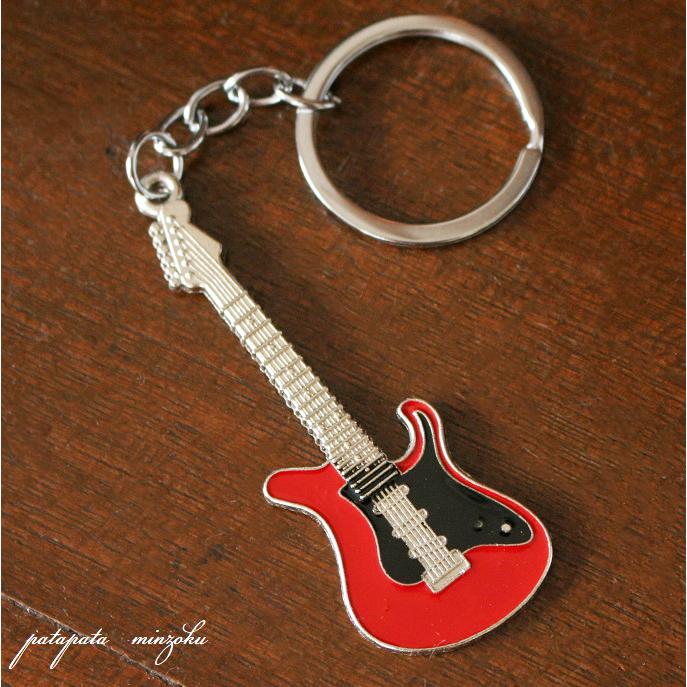 ギター キーホルダー ストラト レッド ストラトキャスター エレキ