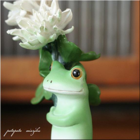 Copeau コポー クローバーとカエル 置物 ダイカイ オブジェ カエル