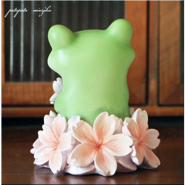 Copeau コポー 桜に囲まれるカエル ミニガーデン 置物 ダイカイ