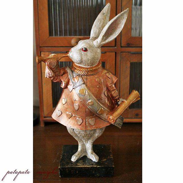 不思議の国のアリス トランプラビット L うさぎ 置物 オブジェ