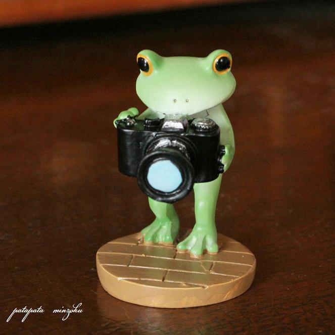 Copeau コポー カメラでパシャリ 置物 ダイカイ カメラ オブジェ カエル 雑貨｜patapataminzoku｜02