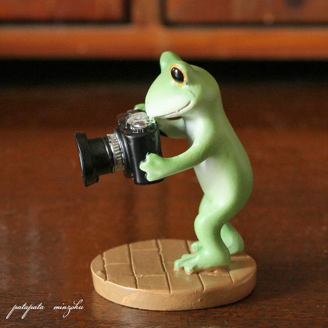 Copeau コポー カメラでパシャリ 置物 ダイカイ カメラ オブジェ カエル 雑貨｜patapataminzoku｜03