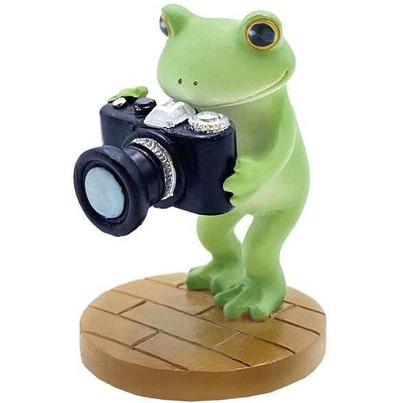 Copeau コポー カメラでパシャリ 置物 ダイカイ カメラ オブジェ カエル 雑貨｜patapataminzoku｜07