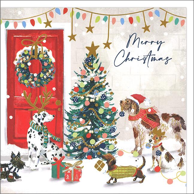 グリーティングカード　手紙　レター　ヴィンテージ 松ぼっくり　クリスマス　犬 グリーティングカード 手紙 レター ヴィンテージ 松ぼっくり