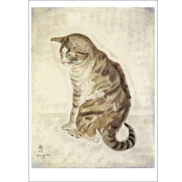 藤田嗣治 猫 ポストカード スイス 製 グリーティングカード 絵はがき