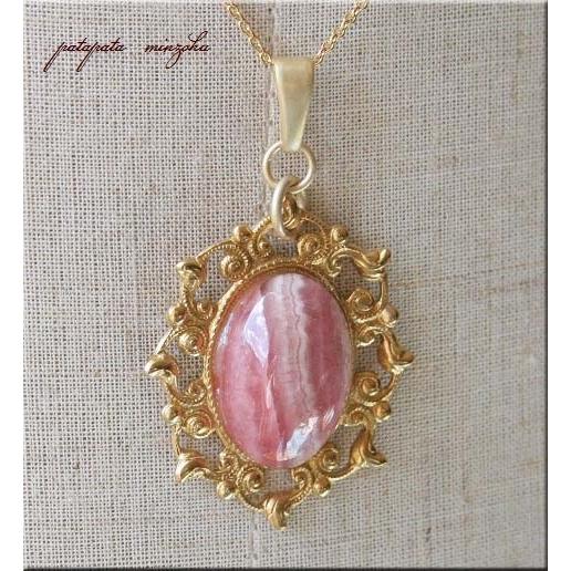 ペンダントトップ#インカローズ14g 枠はシルバー925