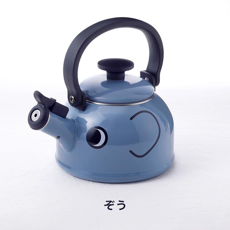 富士ホーロー どうぶつやかん 1.6L 笛吹ケトル DOY-1.6WK ぶた ぞう