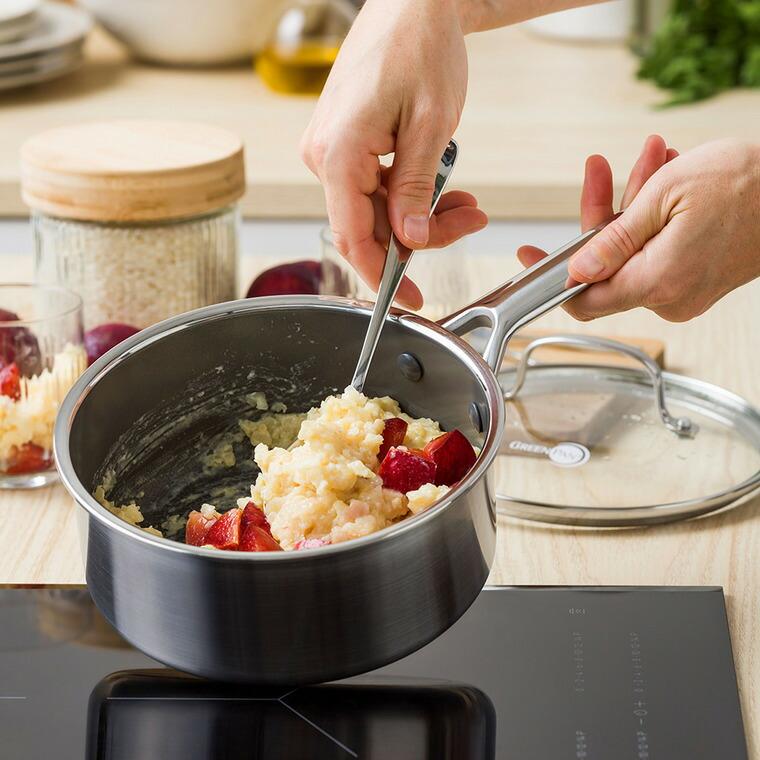 GREENPAN グリーンパン　エーペックス ソースパン　18cm　ガラス蓋付 GREEN PAN（グリーンパン） エーペックス ソースパン 18cm ガラス蓋