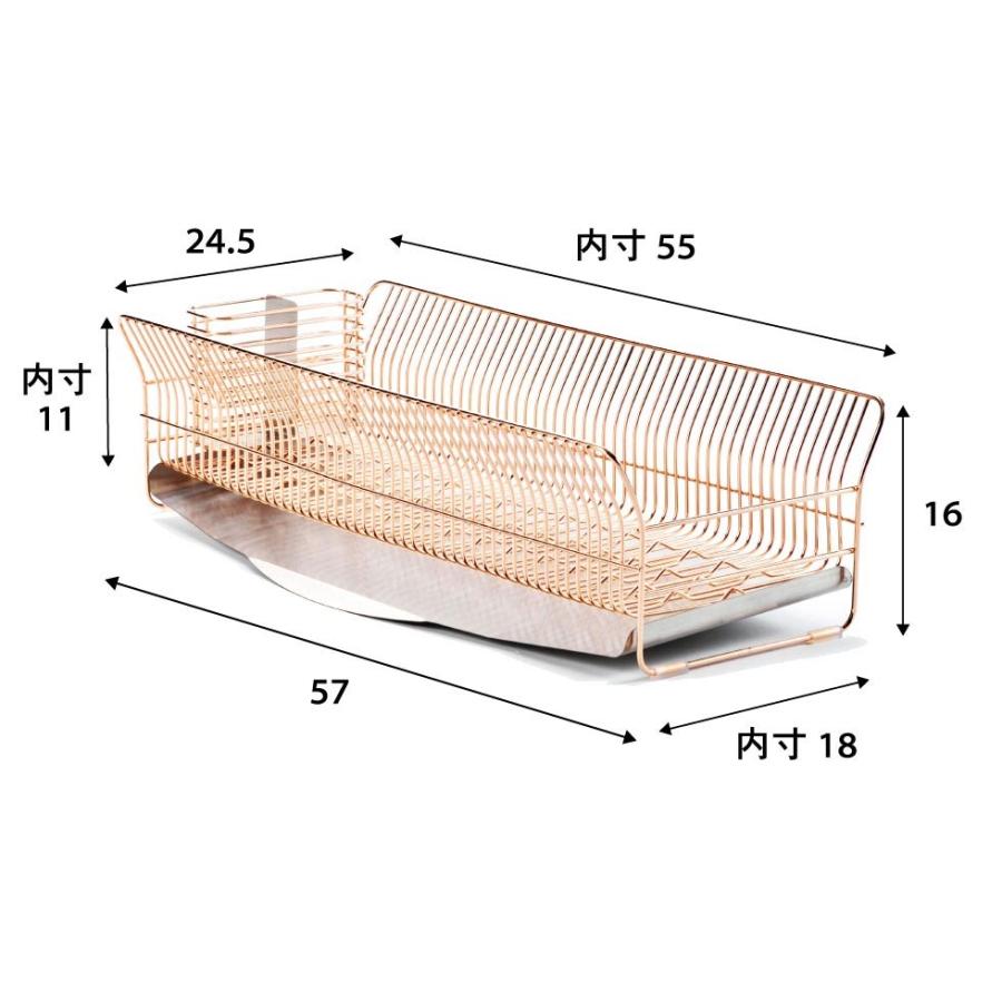 水切りロング＋包丁スタンド ＲＧ ローズゴールド hanauta ハナウタ ビーワーススタイル 送料無料/ キッチン 水切り ラック 包丁 収納 包丁立て＊z-M-310215S＊ | be worth style | 11