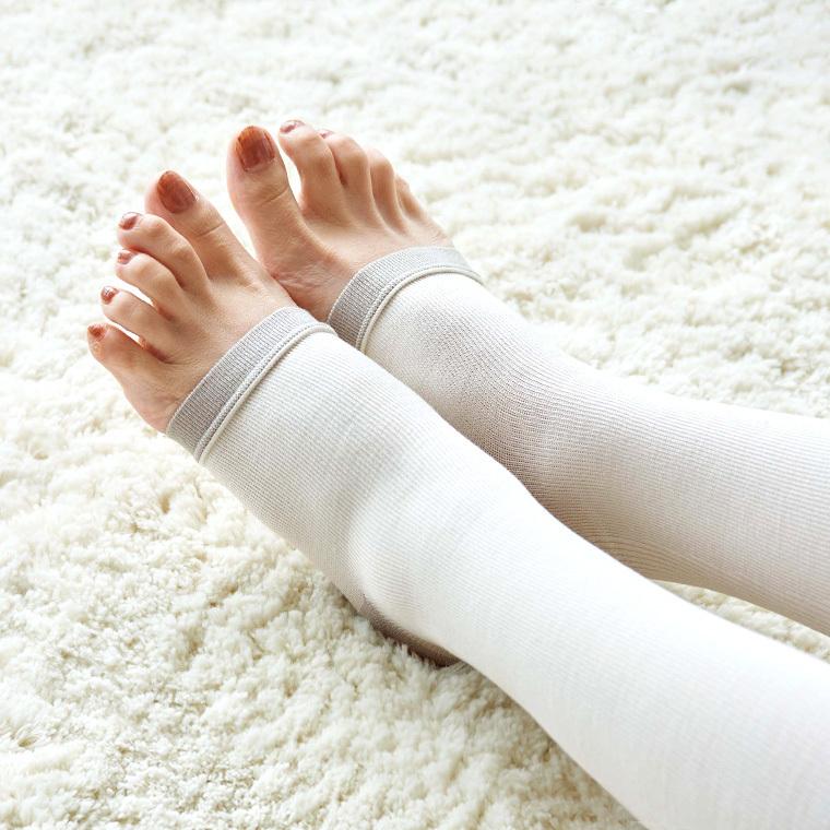 着圧ソックス タイツ レギンス 寝るとき むくみ 解消 対策 グッズ 足 脚 夜 ナイトソックス 靴下 日本製 コットン 1足単品 両足 M便 1 人気スポー新作