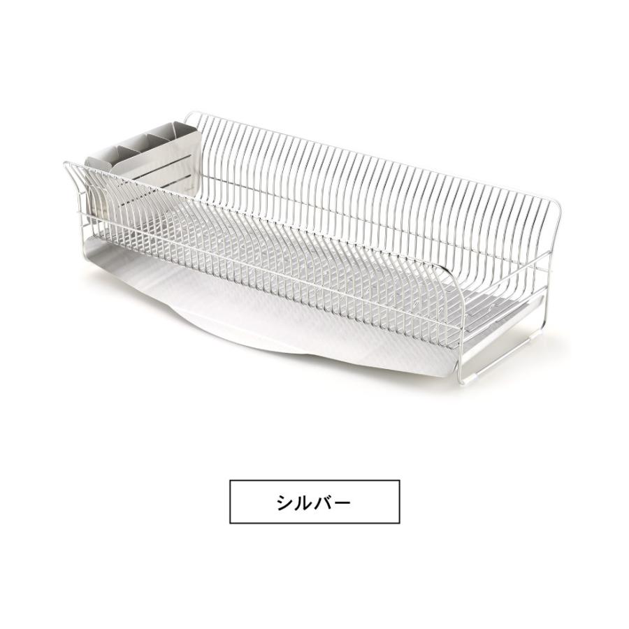 ハナウタ 水切りラック 縦置き ロングタイプ シルバー hanauta AK-190017S 送料無料 / 水切りかご ディッシュドレイナー 水切り 燕三条 日本製 | be worth style | 11