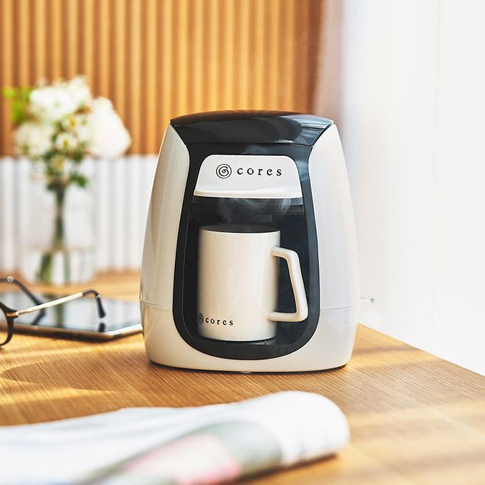 コーヒーメーカー Cores コレス 1カップコーヒーメーカー C312WH 送料無料 / コンパクト 一人用 マグカップ付属 cores シンプル おしゃれ キッチン家電 調理家電 | cores | 02